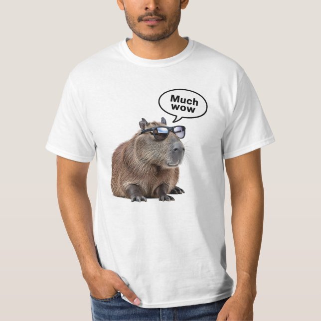  Cool Capybara Photo Sunglasses-Wearing Capybara  T-Shirt (Front)