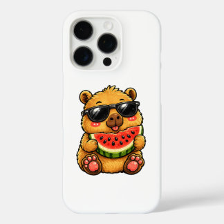 Cool Capybara Watermelon Summer iPhone 16 Pro Case