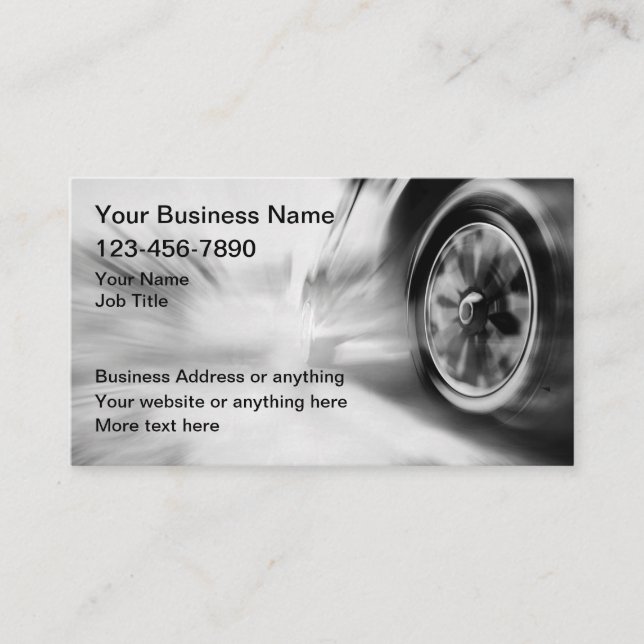 Cool Car Automotive Services Business Card (Front)