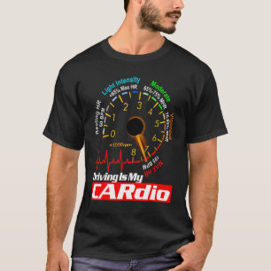 Cool Car Guy Gal Car Driving Love Racing Heartbeat T-Shirt