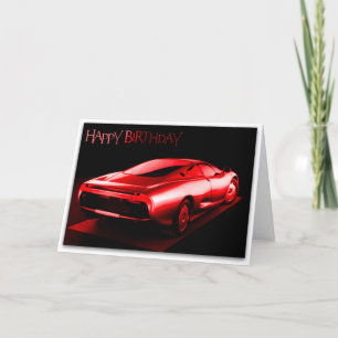 Cool Car Happy Birthday Card