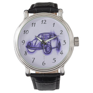 Cool Car Sketch in Purple Watch