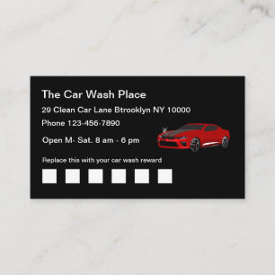 Cool Car Wash Automotove Business Card