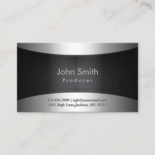 Cool Carbon Black Producer Business Card