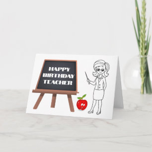 COOL CARD FOR *TEACHER* ON "BIRTHDAY"