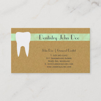 Cool cardboard dental logo business card