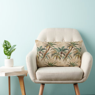 Cool Carefree Jazzy Palm Tree Lumbar Cushion