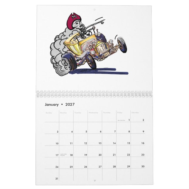 CoOL CaRs and HOt RoDs Calendar (Jan 2027)