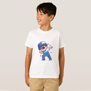 Cool Cartoon Boy Dabbing – Trendy Kids’ Streetwear T-Shirt