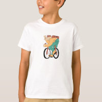 Cool Cartoon Cyclist T‑Shirt – Fun Bike Rider Illu