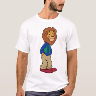 Cool Cartoon Lion Mascot T-Shirt Design
