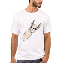 Cool Cartoon Llama Head – Fun Beige Animal