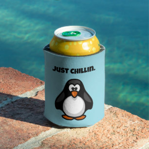 Cool Cartoon Penguin – Just Chillin' Arctic Vibes Can Cooler