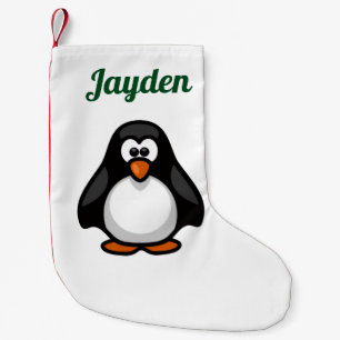 Cool Cartoon Penguin – Just Chillin' Arctic Vibes Small Christmas Stocking