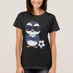 Cool Cartoon Penguin Soccer Player T-Shirt