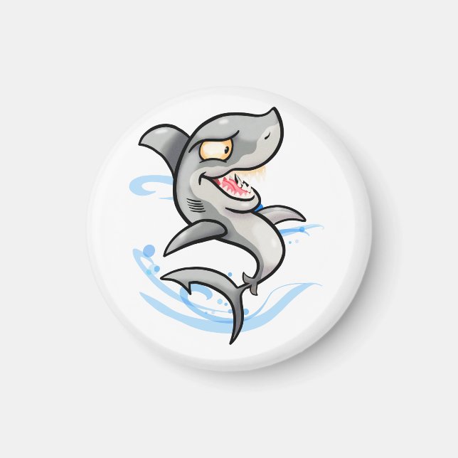 Cool Cartoon Shark Magnet (Front)