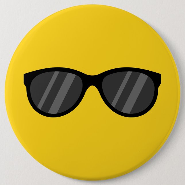 Cool Cartoon Sunglasses 6 Cm Round Badge (Front)