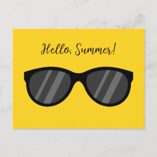Cool Cartoon Sunglasses | Add Text Holiday Postcard