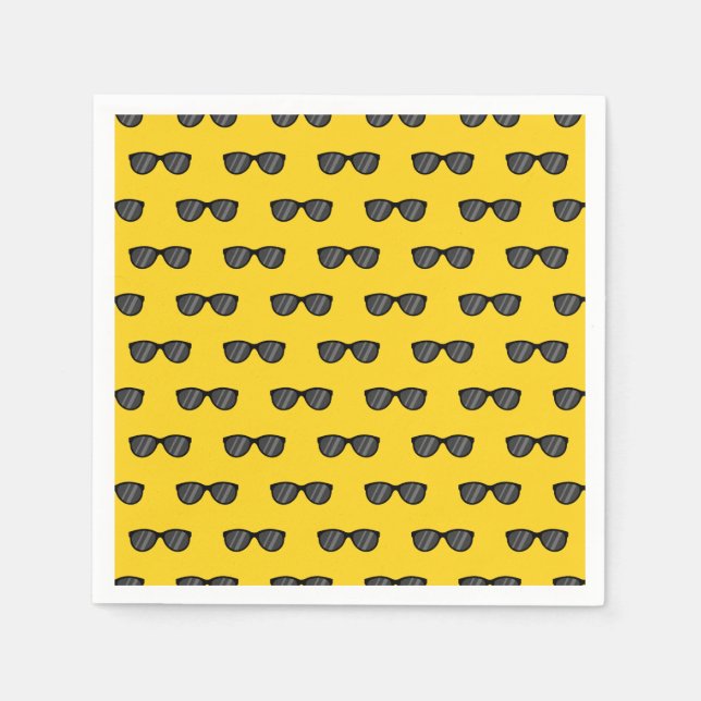Cool Cartoon Sunglasses Napkin (Front)