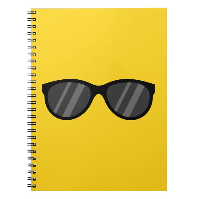Cool Cartoon Sunglasses Notebook (Front)