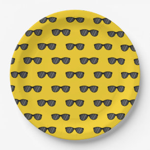 Cool Cartoon Sunglasses Paper Plate