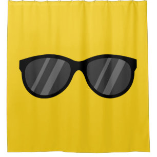 Cool Cartoon Sunglasses Shower Curtain