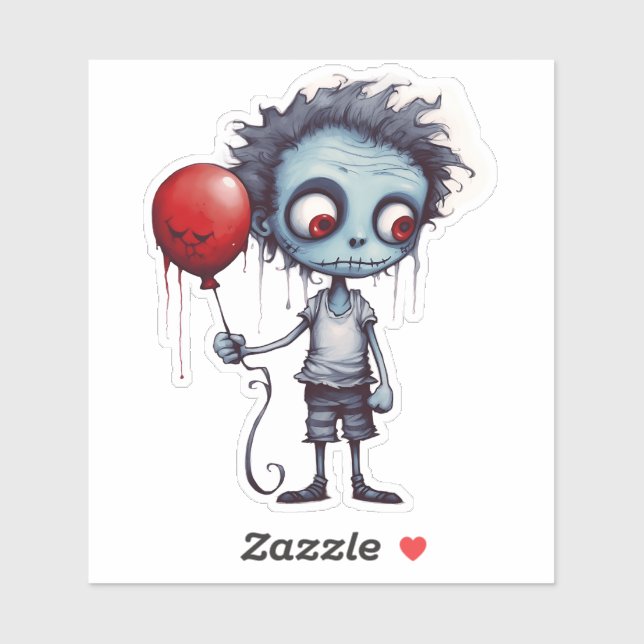 Cool Cartoon Zombie design Sticker (Sheet)