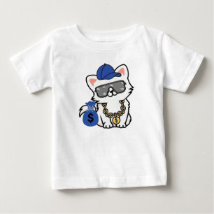 Cool Cash Cat Cartoon Baby T-Shirt