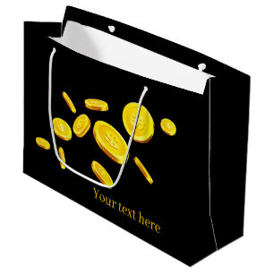 cool Casino coins add text Large Gift Bag
