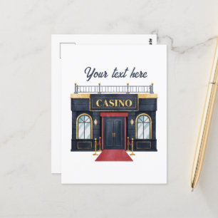 Cool Casino gambling customisable Postcard