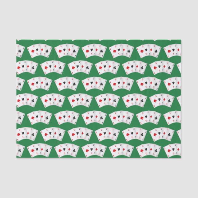 Cool Casino playing card pattern party  Tissue Paper (Front)