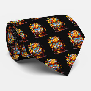 Cool Casino sign tiled pattern  Tie