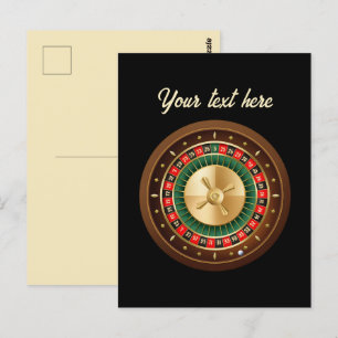 Cool Casino wheel customisable Postcard
