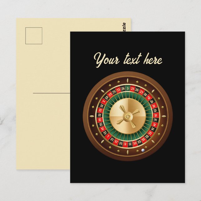 Cool Casino wheel customisable Postcard (Front/Back)