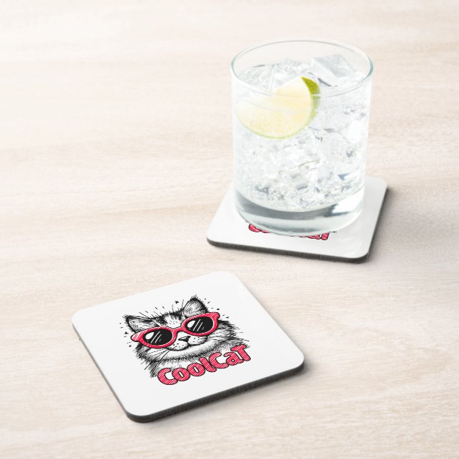 Cool Cat 1 Coaster (Right Side)