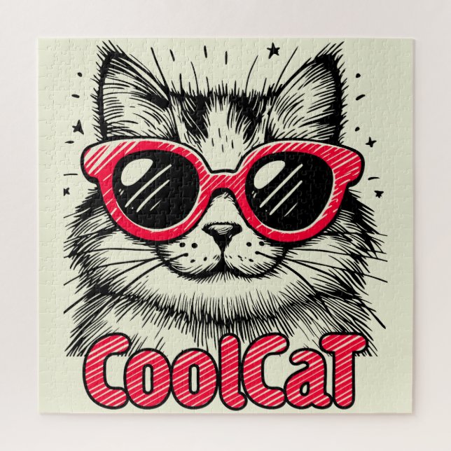 Cool Cat 1 Jigsaw Puzzle (Vertical)