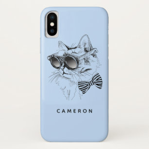 Cool Cat Add Your Name iPhone X Case