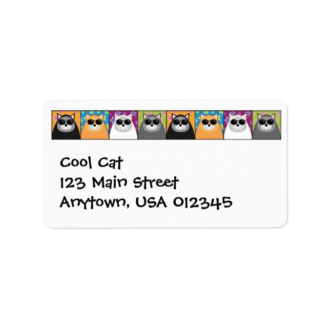 Cool Cat Address Label (Front)