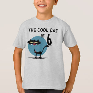 Cool Cat Customisable Birthday T-shirt