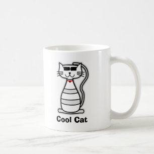 Cool Cat cute cartoon cat with sunglasses Coffee Mug