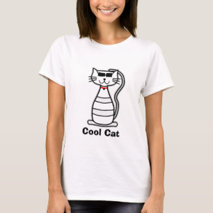 Cool Cat cute cartoon cat with sunglasses T-Shirt