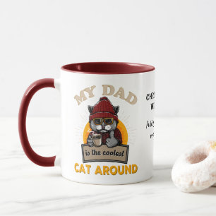 Cool cat dad custom mug
