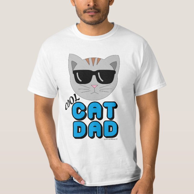 COOL CAT DAD Mens Cat Lover T-Shirt (Front)
