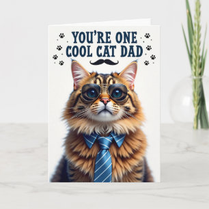 Cool Cat Dad Portrait Card