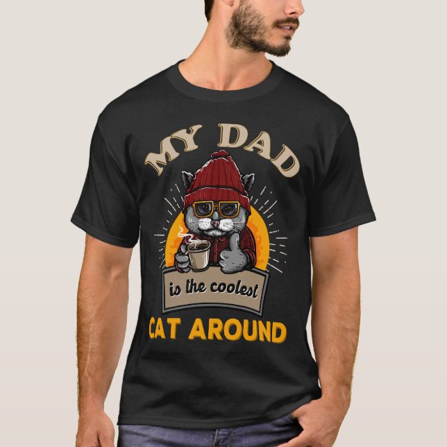 Cool cat dad T-Shirt (Front)