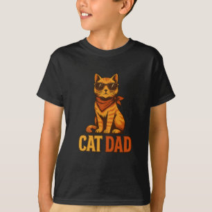 Cool Cat Dad Vintage Style T-Shirt