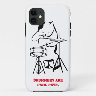 Cool Cat Drummer Phone Case