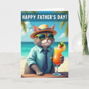 Cool Cat Fathers Day Getaway Card