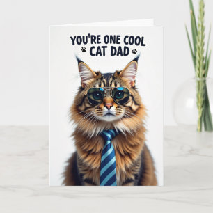 Cool Cat Fathers Day Portrait Card