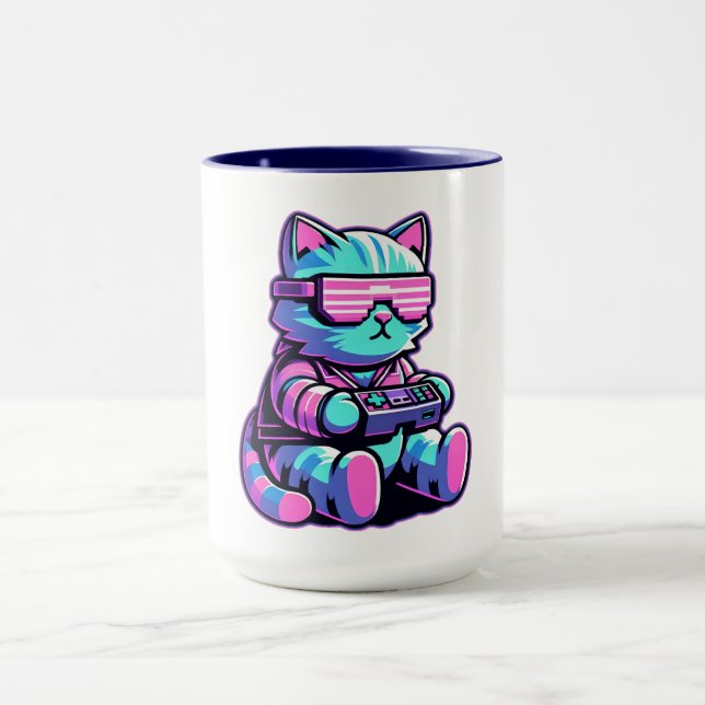Cool Cat Gamer Mug (Center)